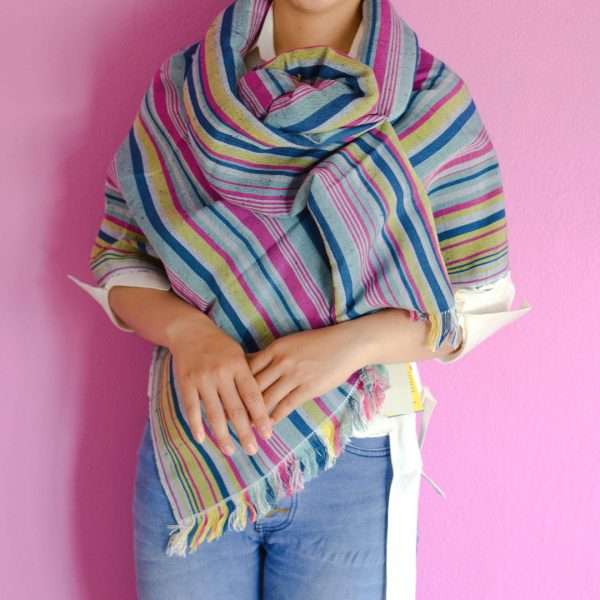 ock pop tok laos shop scarves shawls collages 3.jpg - Discover Laos Through textiles