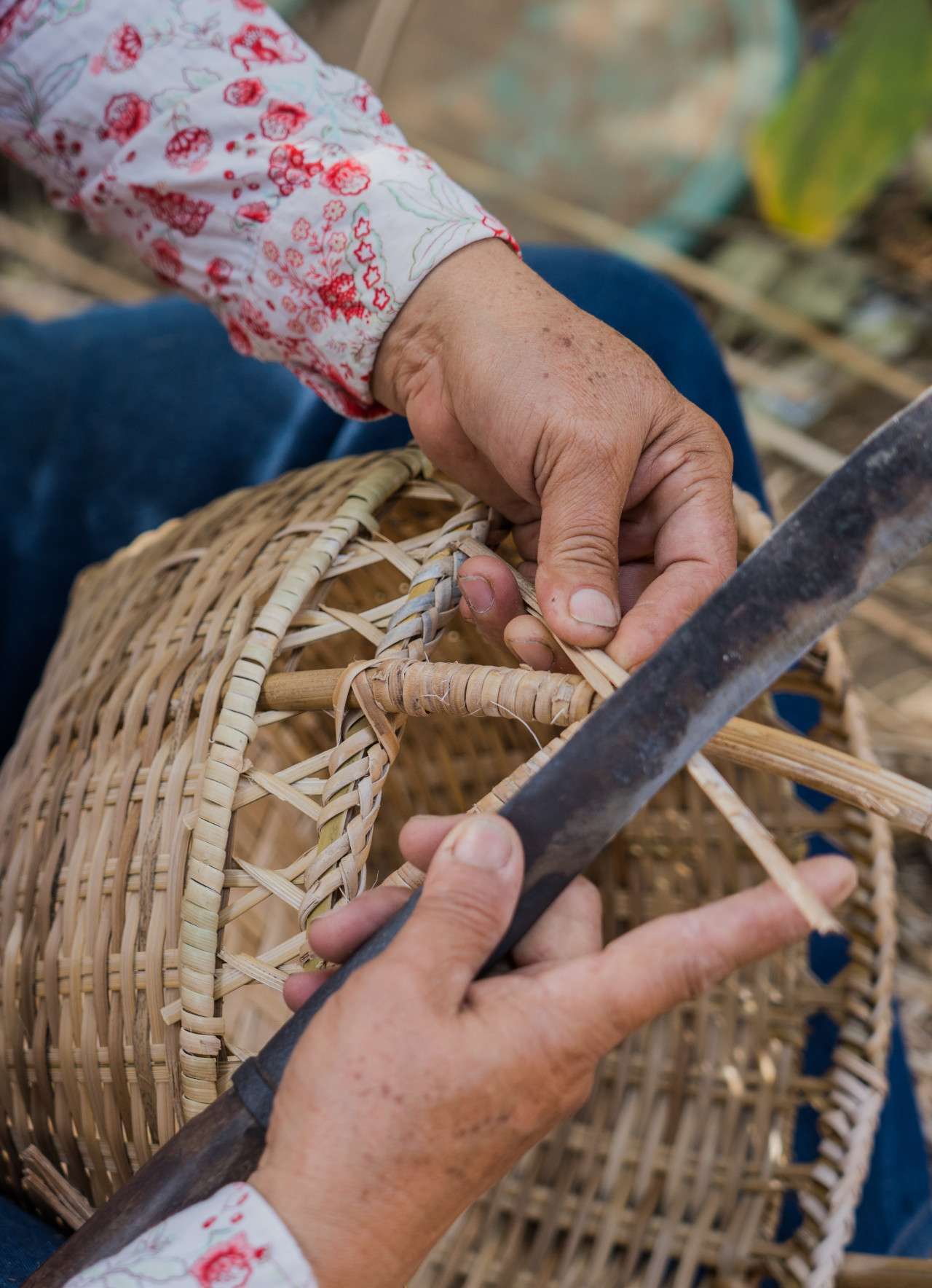 Ock Pop Tok - A Stroll in Ban Donkeo, the Bamboo Village opt laos blog bamboo village weaving 2 - Ban Donkeo
